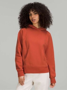 Lululemon • Loungeful Hoodie in Red Rock burnt orange pullover sweatshirt